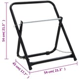  Stalak za kolut za crijevo 48 cm 45 kg crni čelični | shoptok.hr