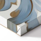  Slika - Baroque Ornaments in Light Cream-Blue Hues 90x60 Akustična | shoptok.hr