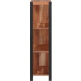 vidaXL Knjižna omara Rjava, Črna 50 x 30 x 110 cm Masiven les akacije | Shoptok.si