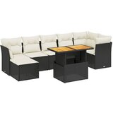  The Living Store Vrtna sedežna garnitura 8-delna z blazinami črn poli ratan - Vrtna Sedežna Garniture, (21455473) | Shoptok.si