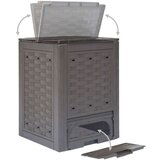 vidaXL Vrtni kompostnik 3 kosi rjave barve 60x60x83 cm 900 L | Shoptok.si