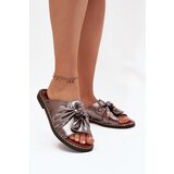 Boto Ladies Slippers On Flat Sole Graphite Nelvira | shoptok.hr