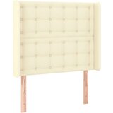  Posteljno vzglavje krem 93x16x118/128 cm umetno usnje, (20933915) | Shoptok.si