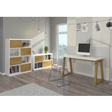 ADRK Pisalna miza Iwo v razlinih barvah 135 cm - HRAST ARTISAN-BELA | Shoptok.si