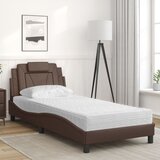  Krevet Viana s madracem smeđi 80 x 200 cm od umjetne kože | shoptok.hr