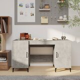 Maison Chic Pisalna miza - pisarniška miza - Računalniška miza betonsko siva 140x50x75 cm konstruiran les, (21785085) | Shoptok.si