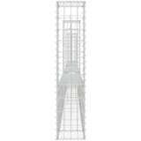  Gabionska košara U-oblika s 5 stupova 500x20x100 cm željezna | Eponuda.com