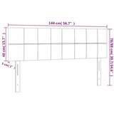  Uzglavlja tamnoplava 144x5x78/88 cm baršunasta | shoptok.hr