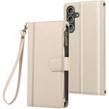 Avizar Zadeva Folio za Samsung Galaxy S24 FE z zadrgo z odstranljivim ramenskim pasom, Bež, (5000015180) | Shoptok.si