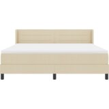  Postelja z vzmetnico z vzmetnico krema 200 x 180 cm Poliester, (5000126094) | Shoptok.si