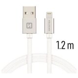 Swissten kabel USB/Lightning, platneni, 1.2m, srebrni | shoptok.hr
