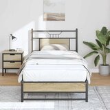 vidaXL Posteljni okvir brez vzmetnice hrast 90x200 cm inženirski les | Shoptok.si