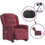  Električni masažni naslonjač na podizanje od tkanine boja vina | shoptok.hr