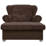 Ropez Temno rjav ležalnik iz rebrastega žameta Lord – | Shoptok.si