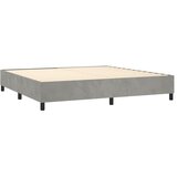  Krevet s oprugama i madracem svjetlosivi 200x200 cm baršunasti | shoptok.hr