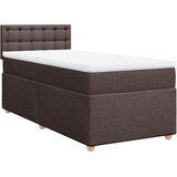  Krevet s oprugama i madracem tamnosmeđi 100 x 200 cm od tkanine | shoptok.hr