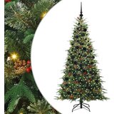 vidaXL Umetno Zložljivo Božično Drevo Zelena 180 cm PE in PVC | Shoptok.si
