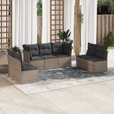 vidaXL 7-dijelni set vrtnih sofa sivi od poliratana Cijene