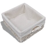  Klupa za pohranu bijela 62 x 33 x 42 cm od drva paulovnije | Eponuda.com