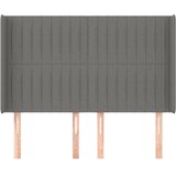  Uzglavlje s ušima tamnosivo 147x16x118/128 cm od tkanine | Eponuda.ba