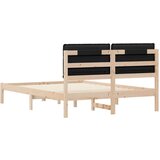  Posteljni okvir z oblazinjenim vzglavjem Črna 135 x 190 cm, (5000101756) Slike