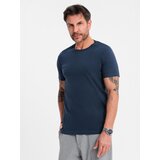 Ombre Classic BASIC men's cotton T-shirt - navy blue | Shoptok.si