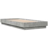 vidaXL Posteljni okvir betonsko siv 100x200 cm inženirski les | Shoptok.si