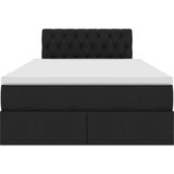  Krevet S LED lampica s uzglavljem Crna 120 x 200 cm tkanina | shoptok.hr