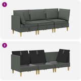  Modularni set sofe sa skladištem 3 pcs Tamnosiva Tkanina | shoptok.hr
