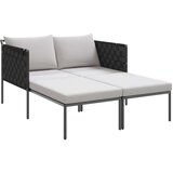  Ležaljka na suncu s jastukom Antracit 153 x 115 x 69.5 cm | shoptok.hr