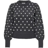 Jacqueline De Yong Puloverji JDYSIGRID LIFE L/S ONECK PUFFDOT PUL KNT 15304813 Siva Cene