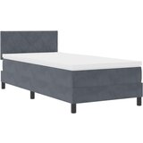 vidaXL Box Spring Krevet s Madracem Tamno Sivi 90x200 cm Baršun | shoptok.hr