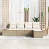 vidaXL 5-dijelni Vrtni Sofa Set s Jastučićima u Bež Poli Ratan | shoptok.hr