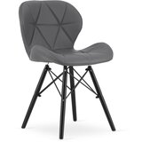 Brandless Stol LAGO eko usnje - siva / črne noge x 3, (22031628) | Shoptok.si