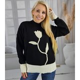 Pri Women's sweater half turtleneck warm flower print autumn winter ROSELYN | shoptok.hr
