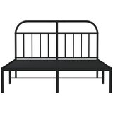  Metalni okvir za krevet s uzglavljem crni 140x200 cm | Eponuda.com