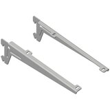 ELEMENT SYSTEM Kutni nosač polica (Duljina: 23 cm, Bijelo-aluminij, Opteretivost: 55 kg, 1 Par) | shoptok.hr