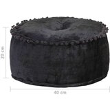 vidaXL okrogel tabure iz žameta 40x20 cm antraciten | Shoptok.si