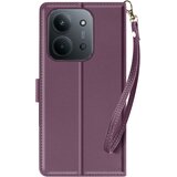AVIZAR Denarnica za Xiaomi Redmi 15C Magnetna z vrvico in stojalom, Temno vijolična, (5000190566) | Shoptok.si