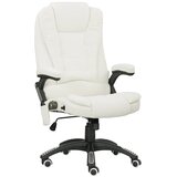  Ergonomska uredska stolica s funkcijom masaže 68 x 72 x 110–120 cm krem ​​bijela Cijene