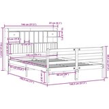 vidaXL Knjižna postelja brez vzmetnice 140x190 cm trdna borovina | Shoptok.si