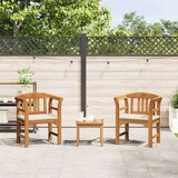  Set namještaja s jastukom 3 pcs Prirodna Čvrsto drvo akacije | shoptok.hr