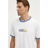 PepeJeans Bombažna kratka majica ADAN moška, bela barva, PM509437