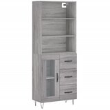 Maison Chic Visoka Komoda - Predalnik siva sonoma 69,5x34x180 cm inženirski les, (21718637) Cene