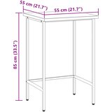  Kutna stolica Siva 55 x 55 x 85 cm Čelik i inženjerska drva | shoptok.hr