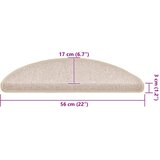  Prostirke za stepenice 30 kom 56x17x3 cm poluokrugle boje taupe | shoptok.hr