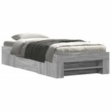 Maison Chic Posteljni okvir - Enojna postelja - Postelja za odrasle siva sonoma 100x200 cm inženirski-J9057, (21771103) | Shoptok.si