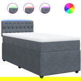 Maison Chic Box spring postelja - Vzmetna postelja z vzmetnico temno siva 90x200 cm žamet SL16845, (21894909) | Shoptok.si