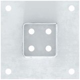  Postolja za stupove kvadratna 4 kom 61x61 mm pocinčani čelik | shoptok.hr