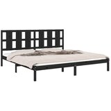  Okvir za krevet od masivne borovine crni 200 x 200 cm | shoptok.hr
